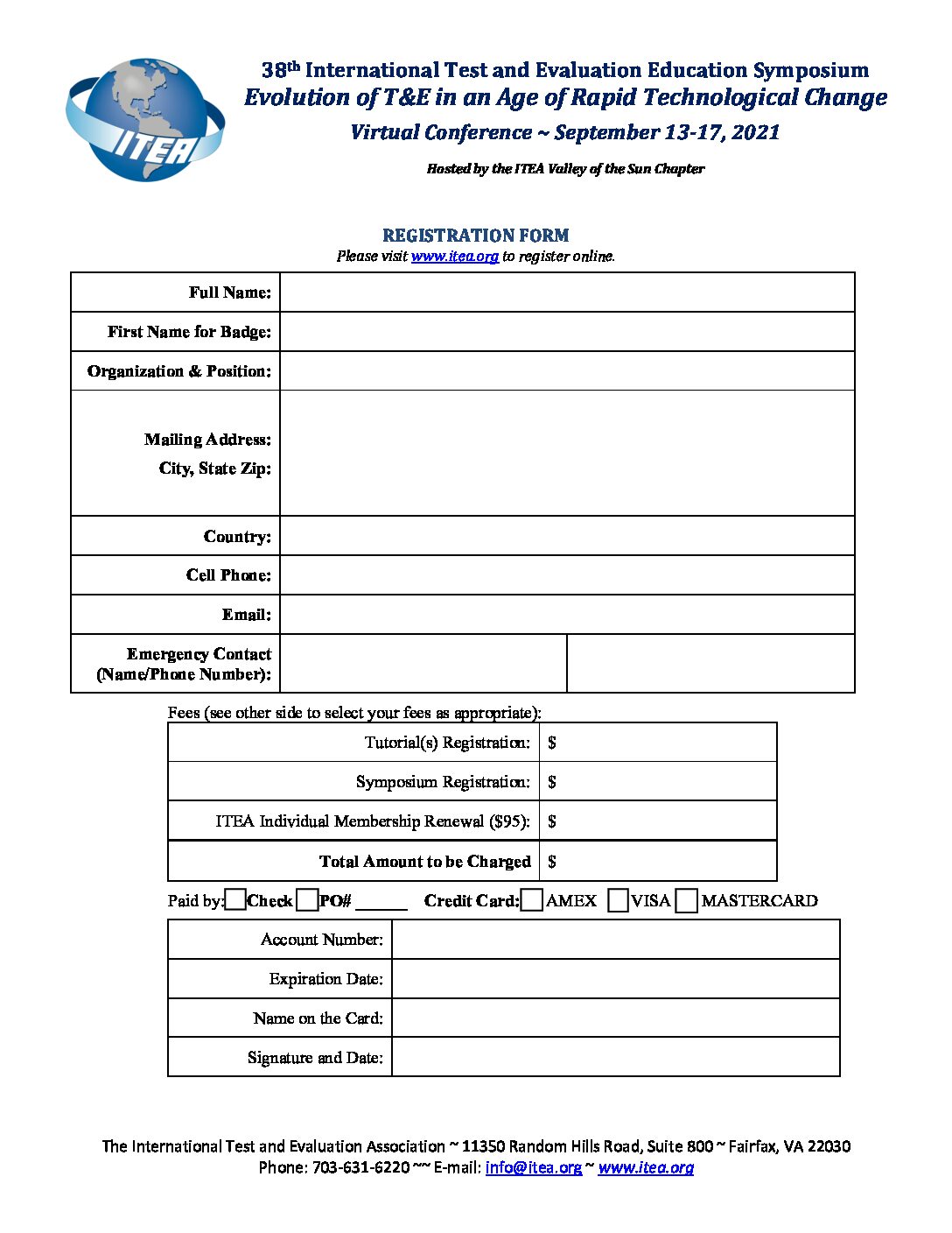 2021 Symposium Registration Form