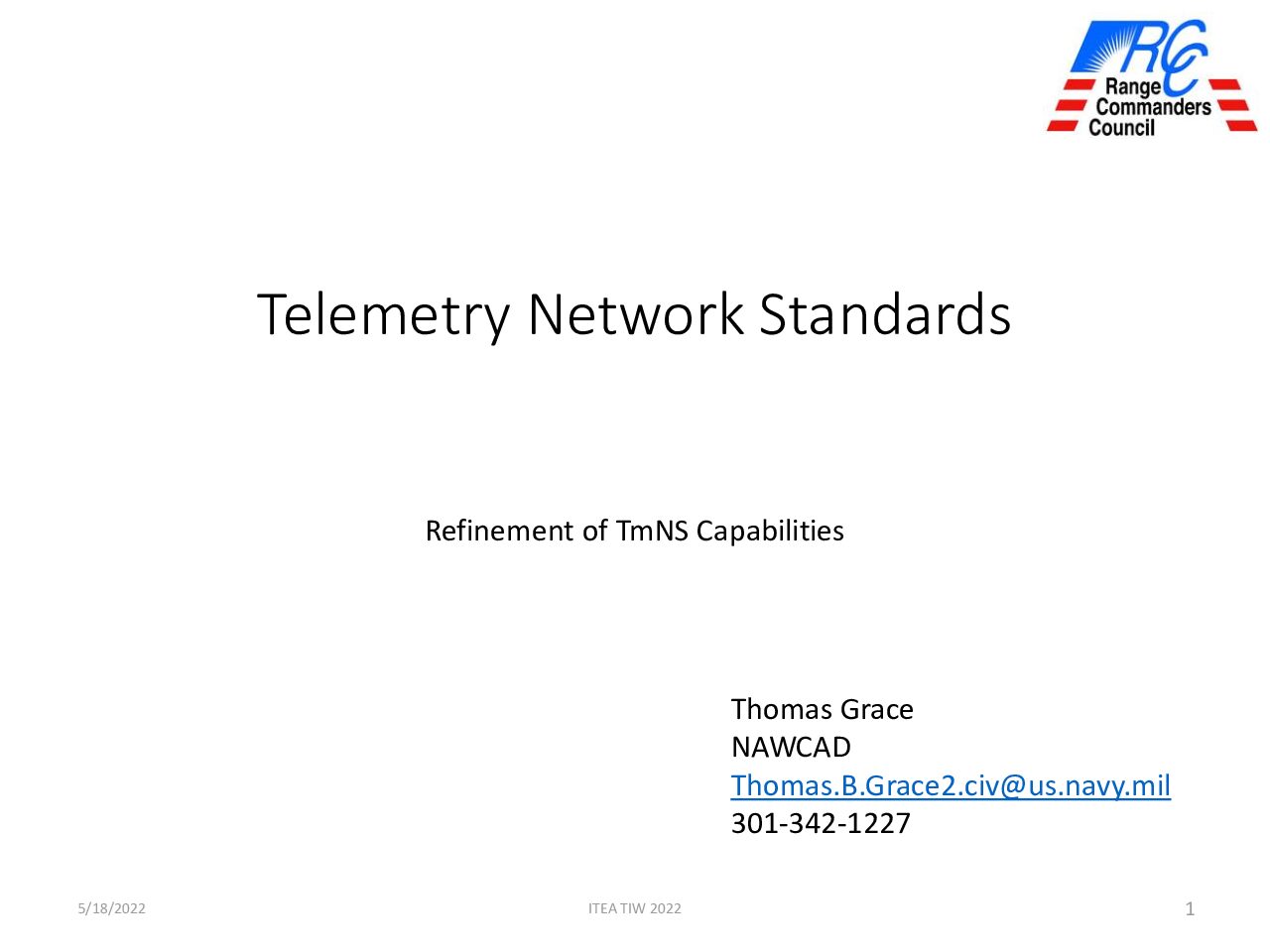 5-1_Telemetry Network Standards